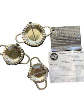 Ming Tsai 3 Piece Dumpling Maker Set by Simply Ming Metal NEW